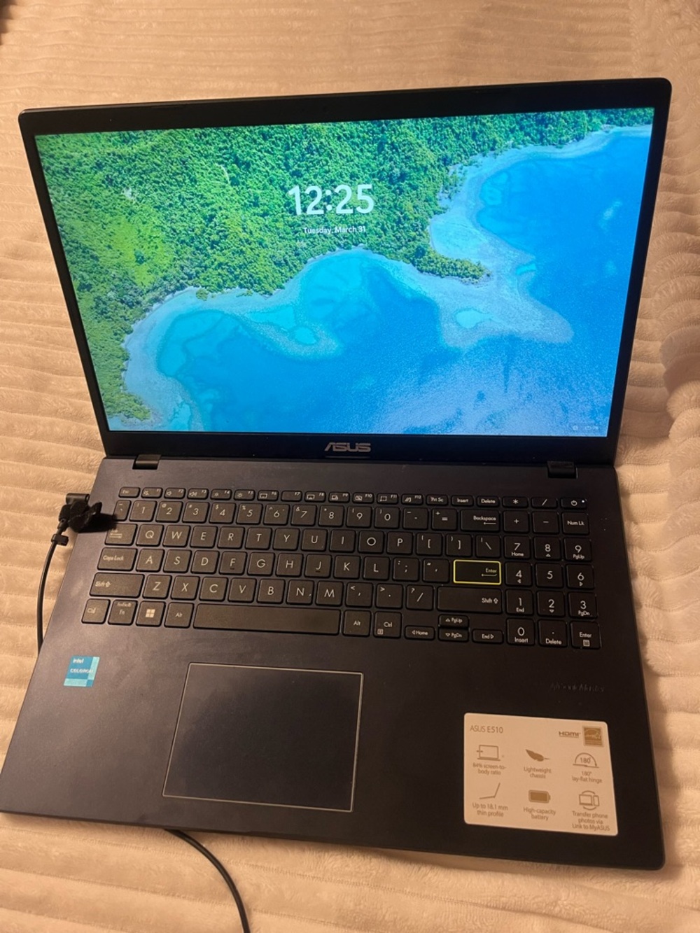 ASUS Dark Blue 15.6" Laptop with Numeric Keypad